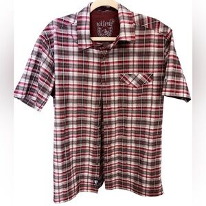 ⛰️ KÜHL Mountain Town Plaid Short Sleeve Button-Up Shirt – Men’s Large ⛰️